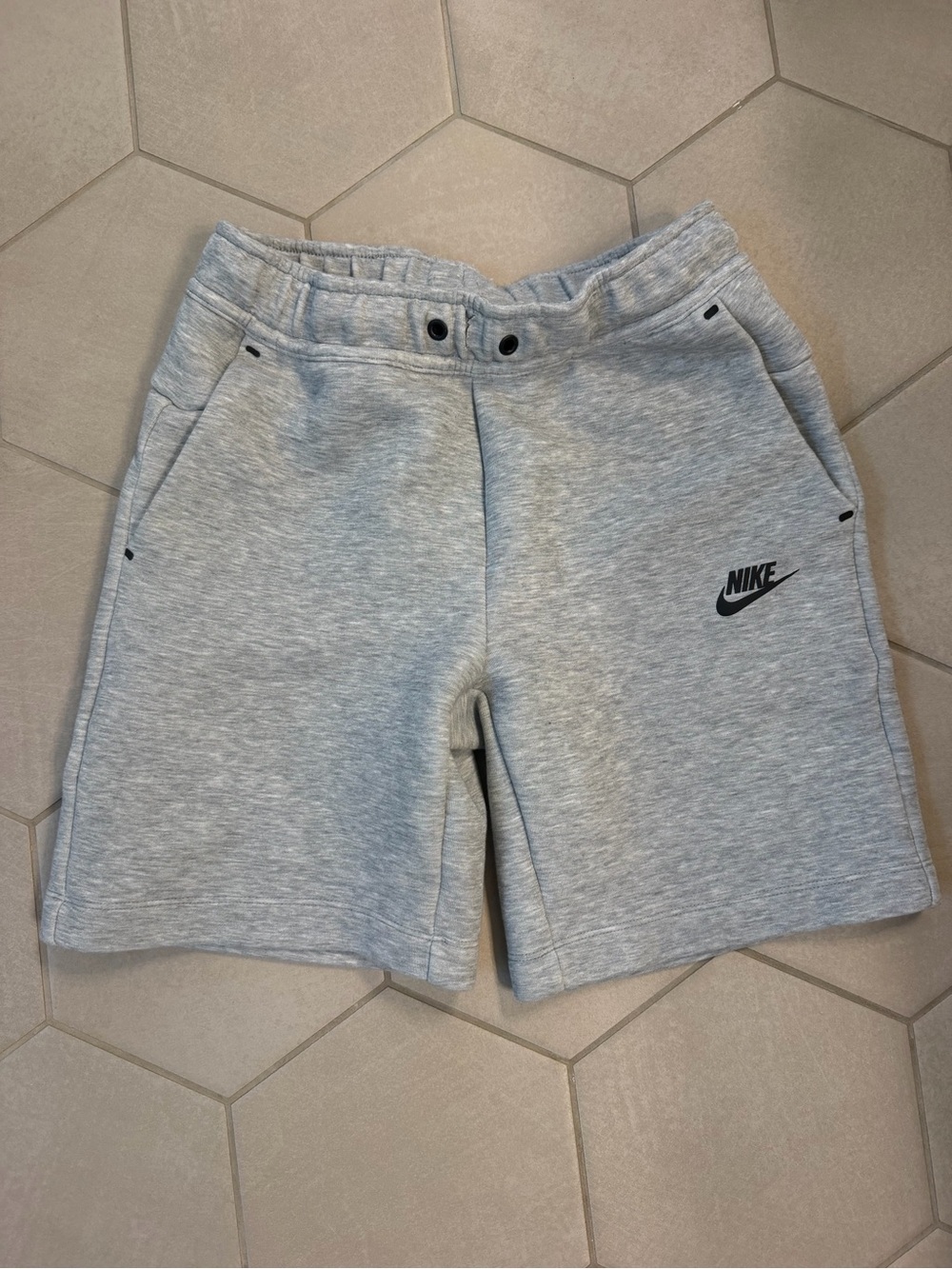 Nike Light Gray Logo Knit Sweatshorts